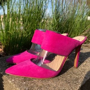 👠 Jessica Simpson - Backless Suede Stiletto